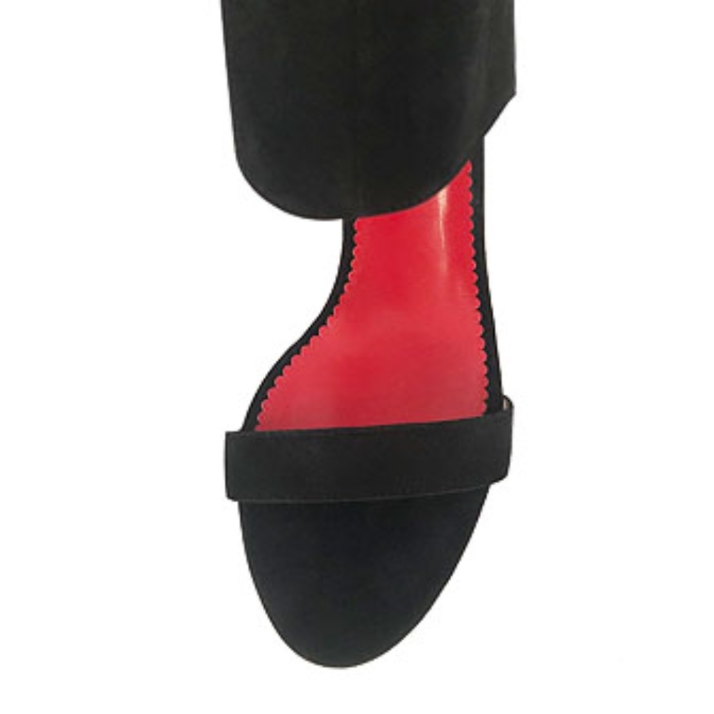 Carolina Herrera Suede High Heel Black Shoes - Picture 6 of 7